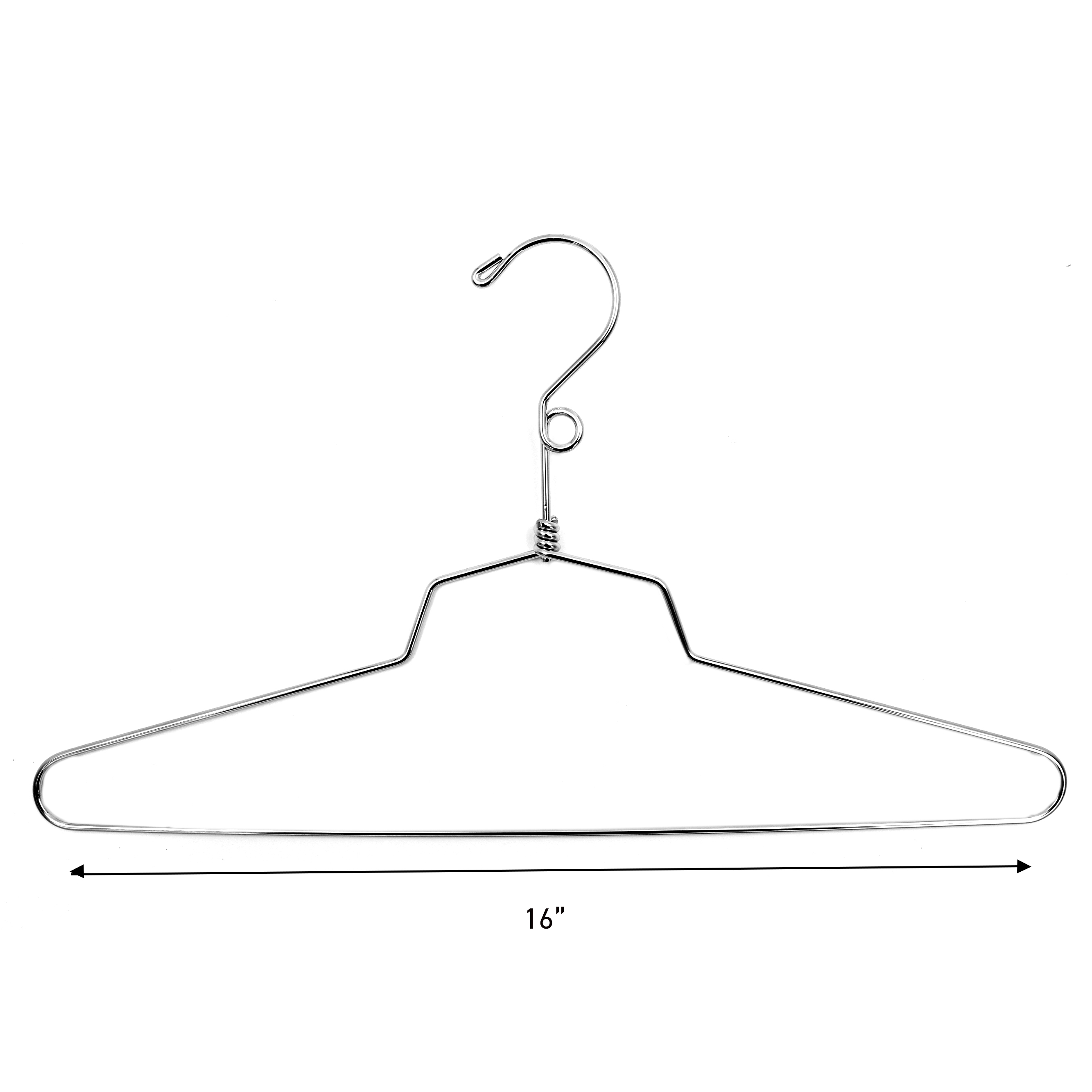 Perchas de vestir de metal SSWBasics (percha cromada de 16 pulgadas) - Estuche de 100 - Metal - Imagen 2 de 2