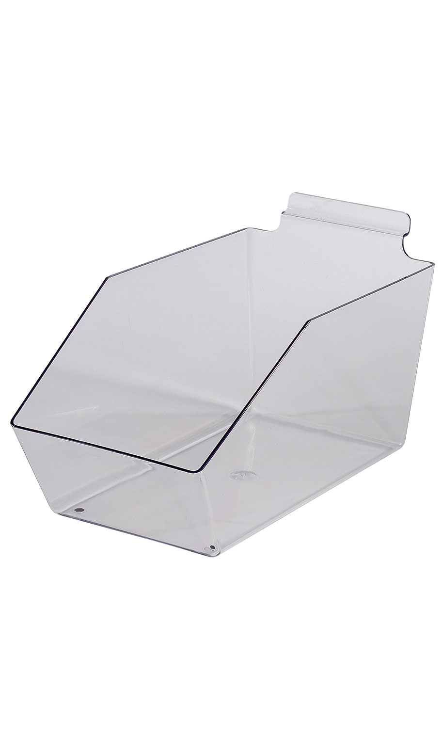 SSWBasics Clear Plastic Dump Bin - 6” X 5 ½” X 11 ½” - Set of 2