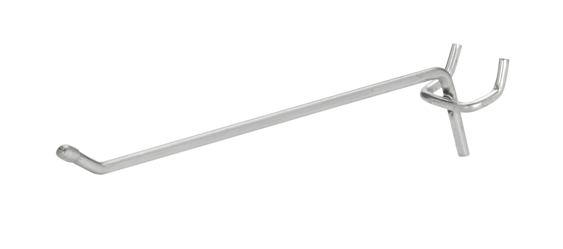 SSWBasics 6 inch Pegboard Hooks (Pack of 20) - Chrome - Fits ¼” or ⅛” Pegboard - Afbeelding 1 van 1