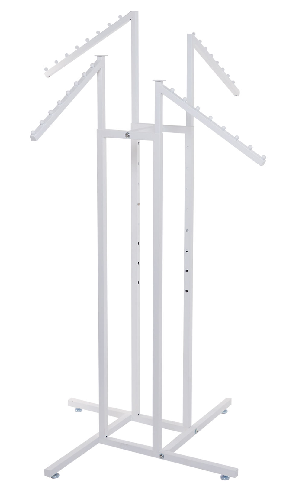 White 4Way Clothing Rack with Slant Arms eBay
