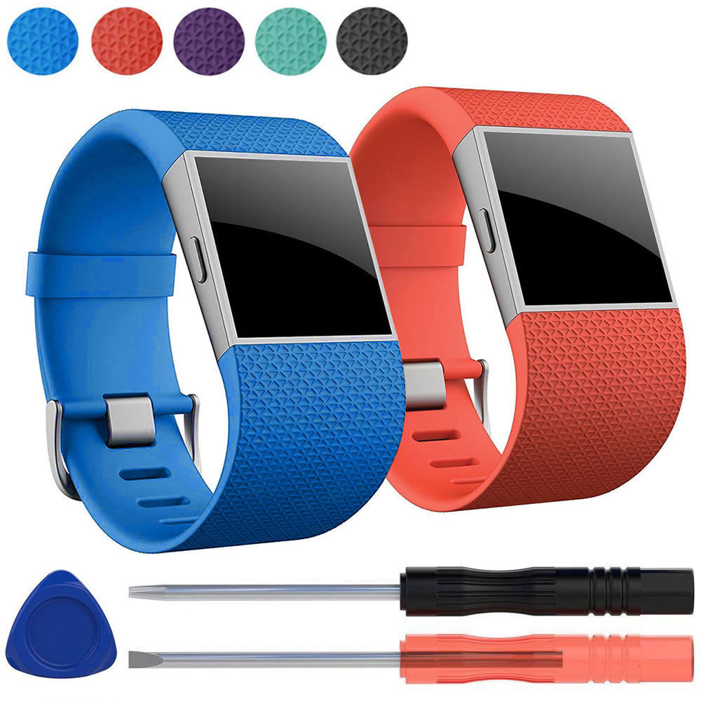 Silicone Wristband Replacement Band Strap for Fitbit Surge Fitness