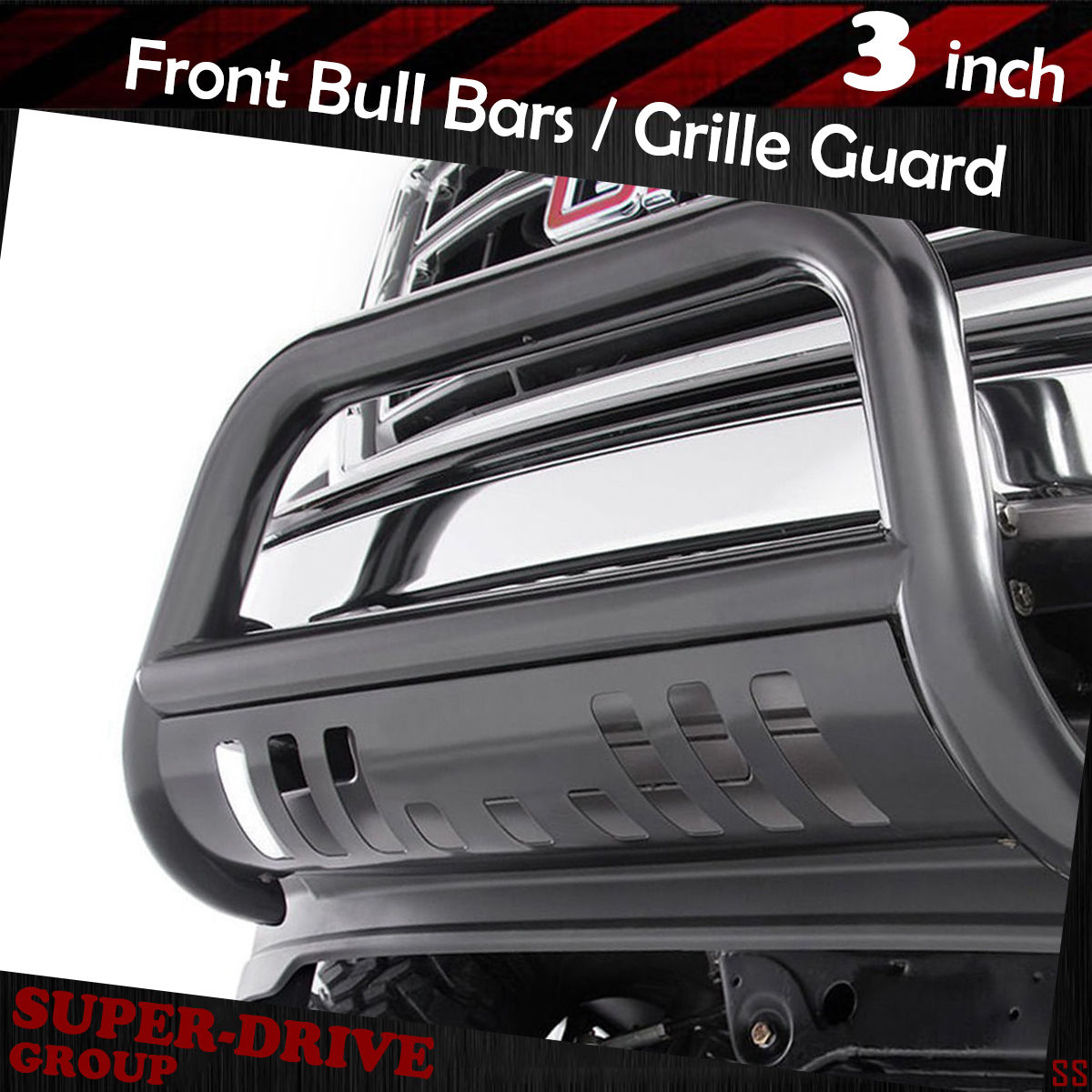 Armordillo USA 7143241 Classic Bull Bar Fits 2011-2016 Ford F-250//F-350//F-450//F-550 Super Duty Matte Black W// Skid Plate