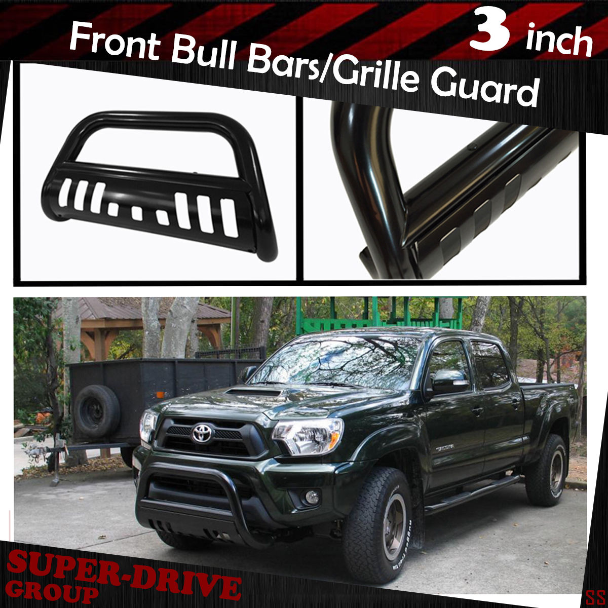 3/" Chrome Bull Bar For 2000-2006 TOYOTA TUNDRA Bumper Skid Plate Brush Protector