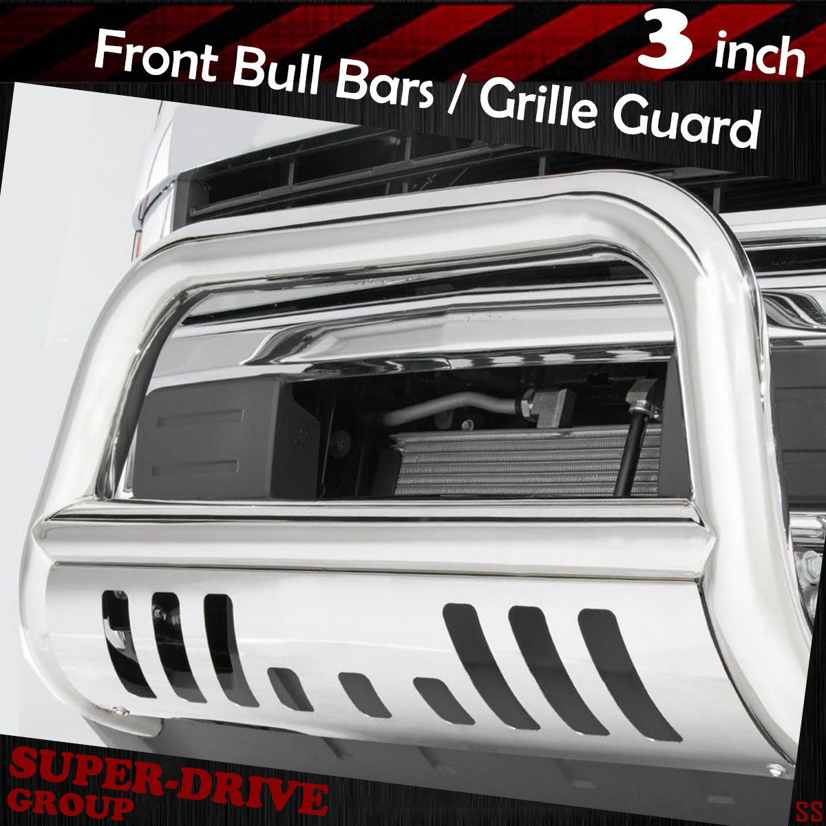 U-drive 07-13 Chevy Silverado//GMC Sierra 1500LD 3 Stainless Steel Bull BAR