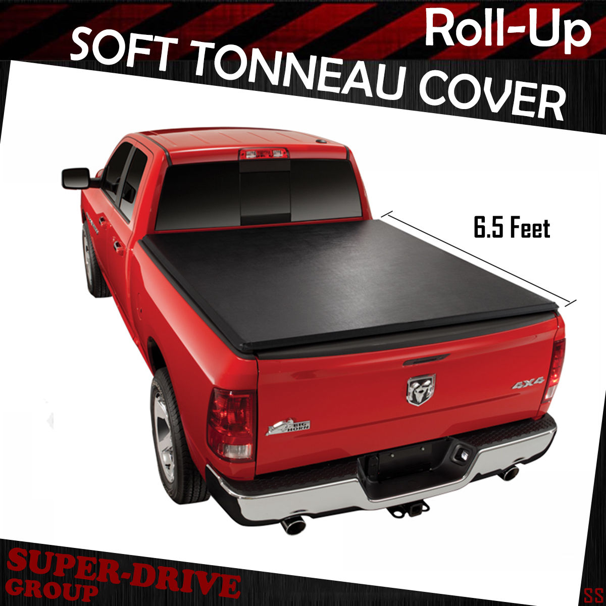 Premium Lock Roll Up Tonneau Cover For 94 01 Dodge Ram 1500 2500 6 5 Ft 78 Bed Ebay