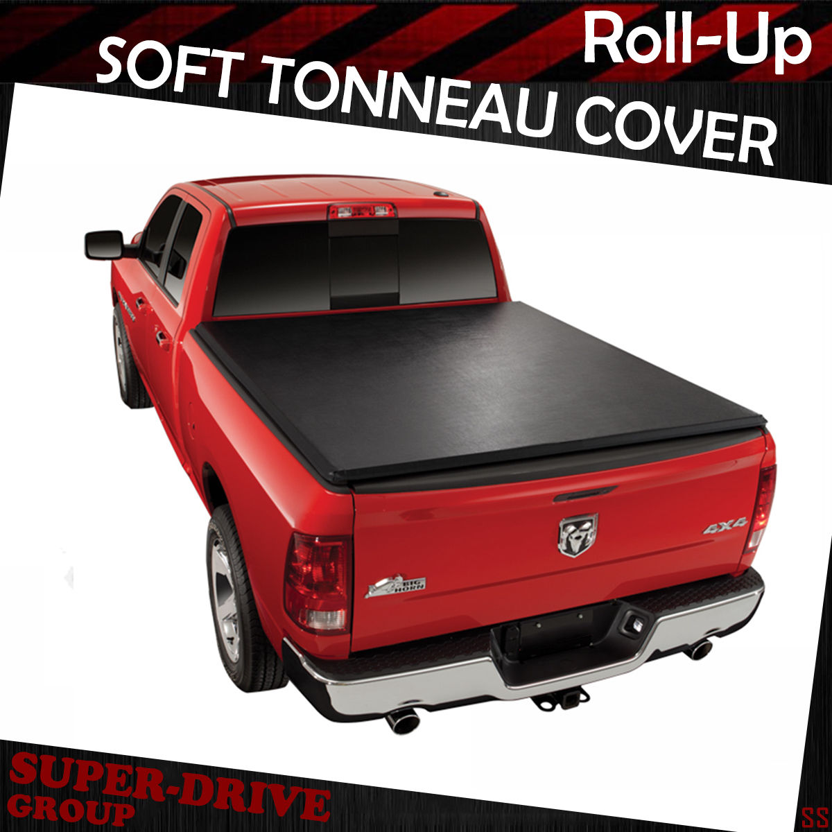 Lock Roll Up Soft Tonneau Cover FOR 1988-2000 Chevy//GMC C//K 1500//2500 6.5Ft Bed