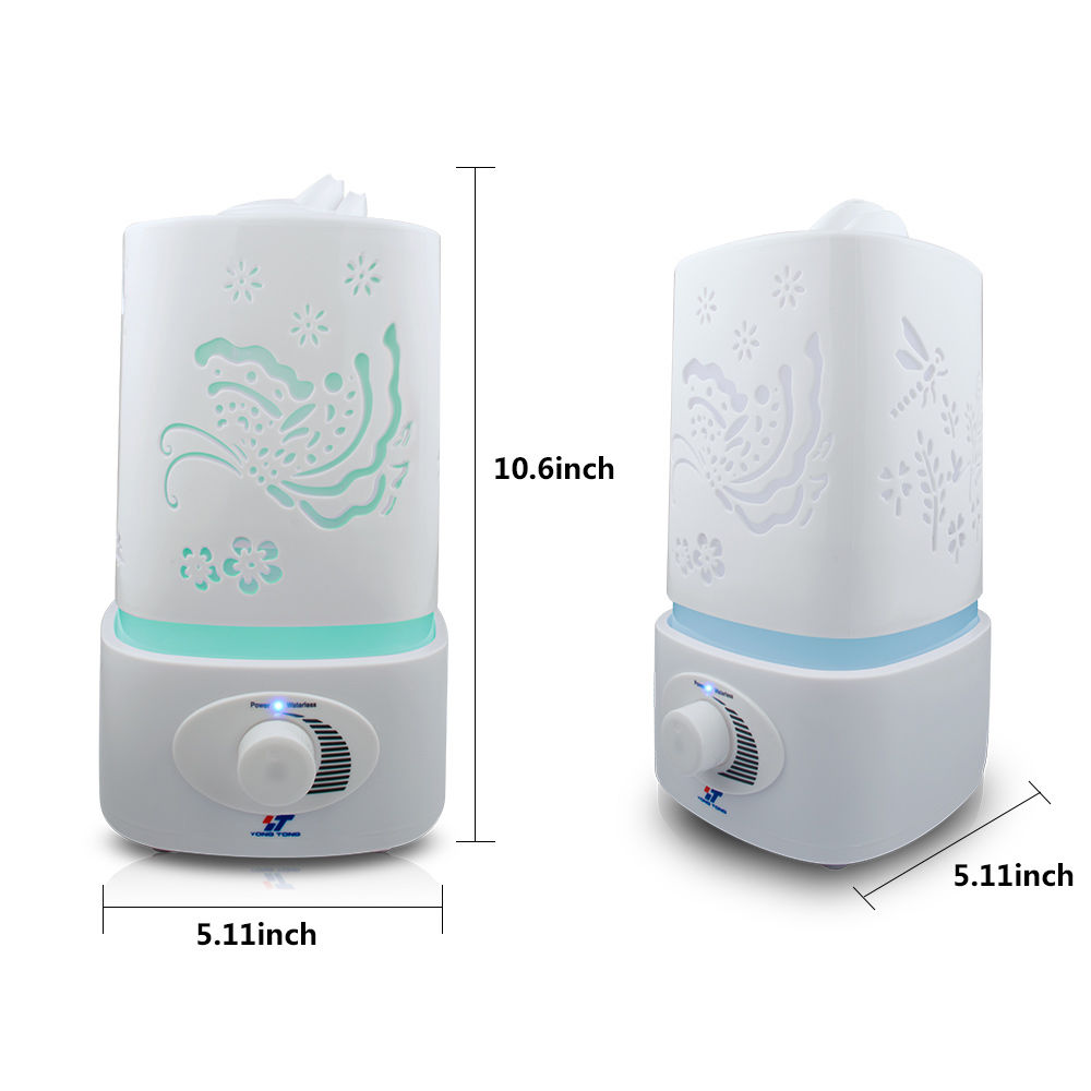 LED Cool Mist Humidifier Room Essential Oil Diffuser Combo 1.5L / 0.4