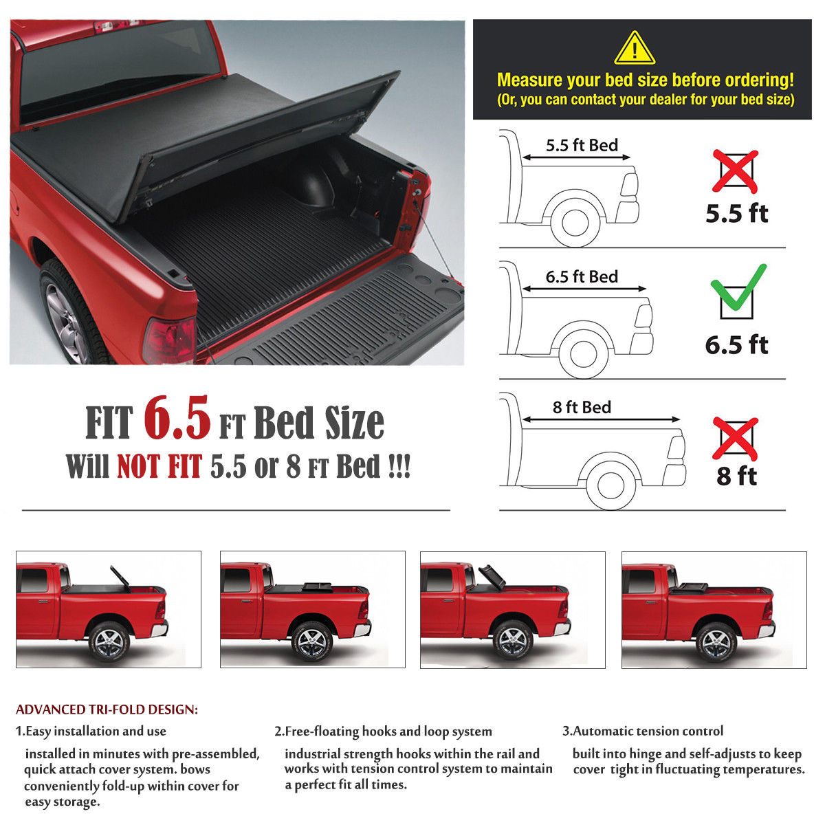 Roll Up Tonneau Cover For 1999 2016 Ford F 250 350 450 Super Duty 8 Ft Bed Car Truck Parts Motors