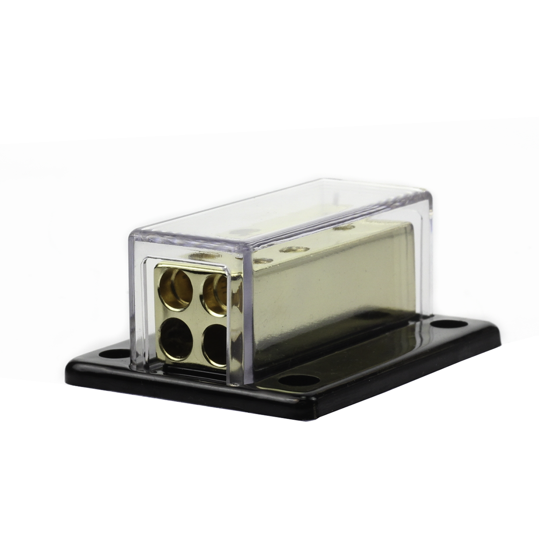1ea 4 Gauge to 4ea 8 Gauge Pos or Neg Ground Distribution Block by Voodoo