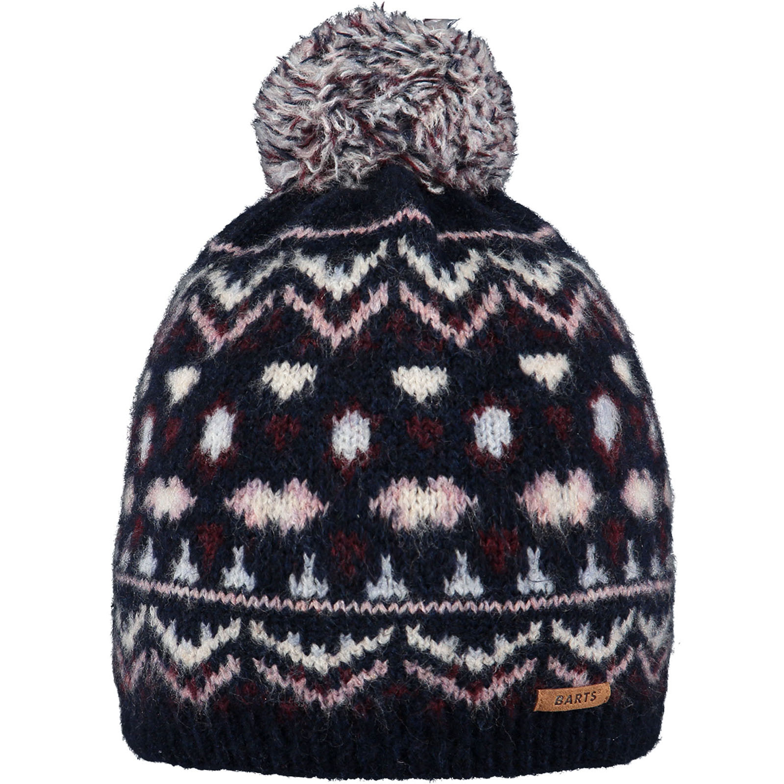 Barts Kids Childrens Mayao Pom Pom Mixed Knit Warm Winter Beanie Bobble Hat - Picture 2 of 3