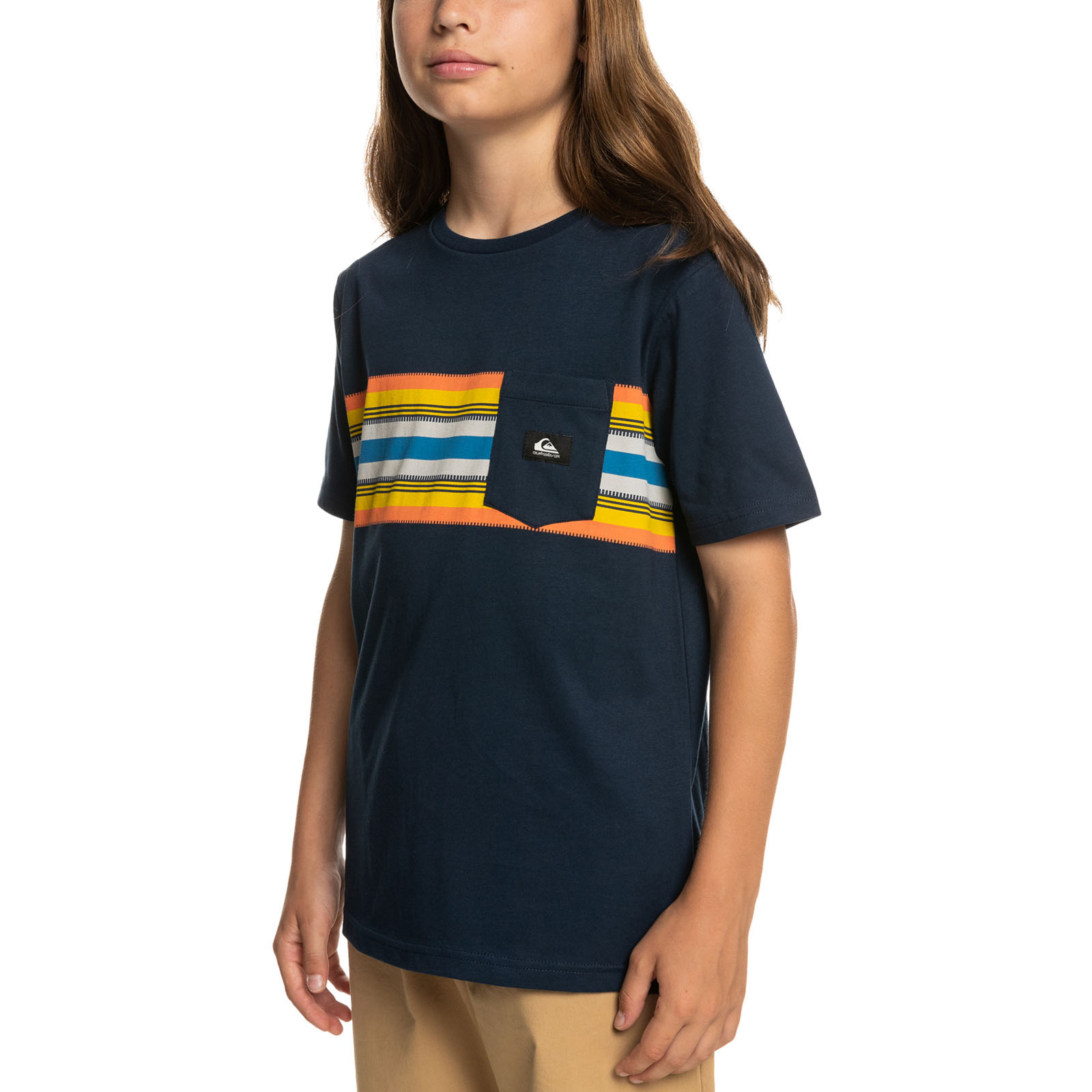 Quiksilver Kids Boys Surfadelica Stripe Short Sleeve Crew Neck T-Shirt Top Tee - Picture 8 of 9