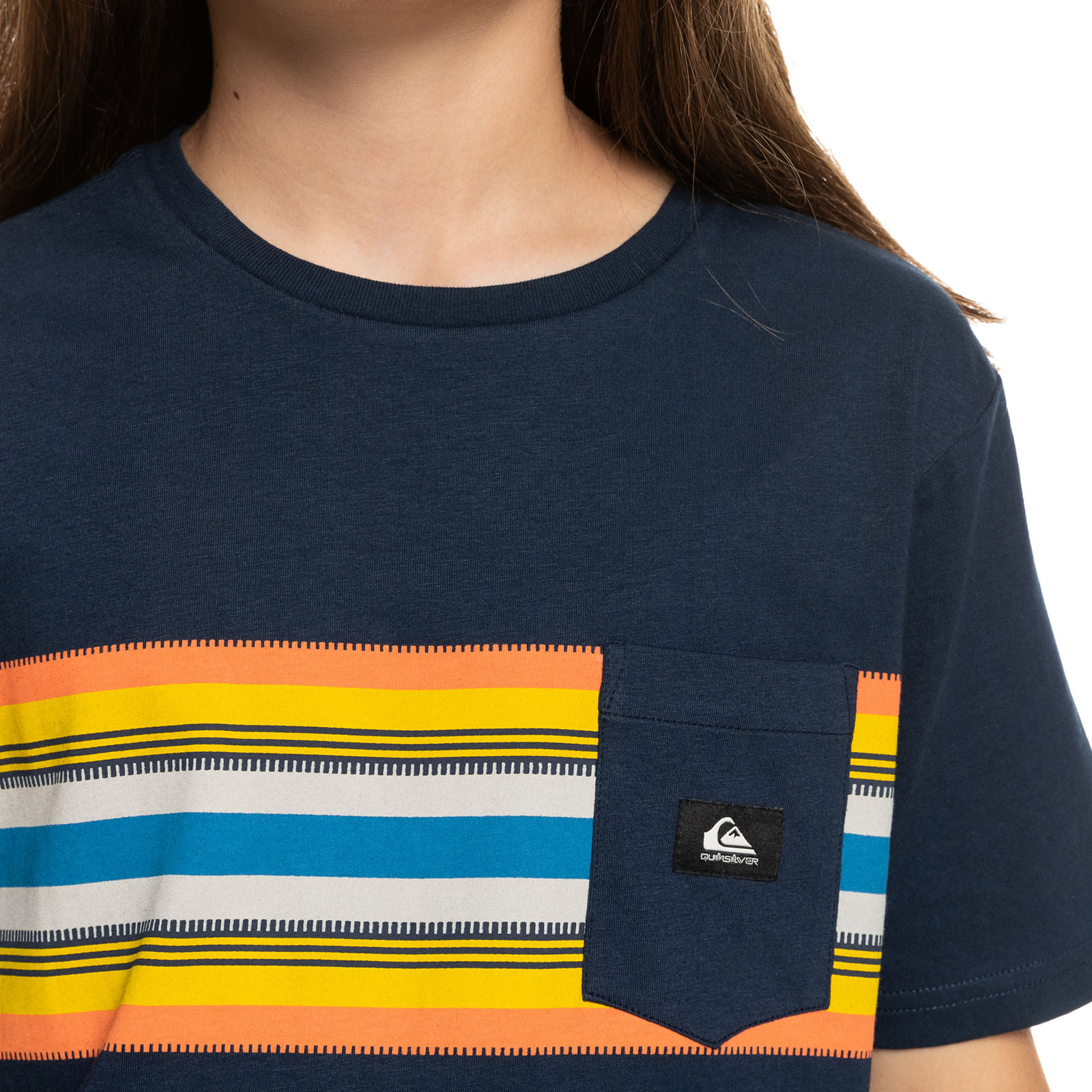 Quiksilver Kids Boys Surfadelica Stripe Short Sleeve Crew Neck T-Shirt Top Tee - Picture 9 of 9