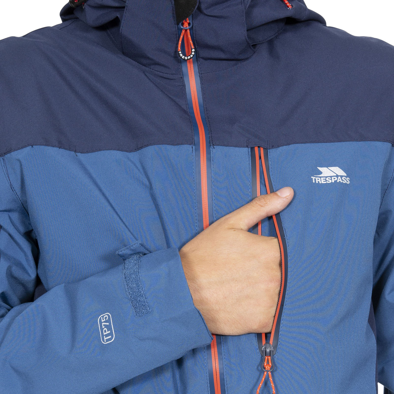 Trespass Mens Tapping Waterproof Hooded Outdoor Walking Hiking Coat Jacket - Picture 18 of 19