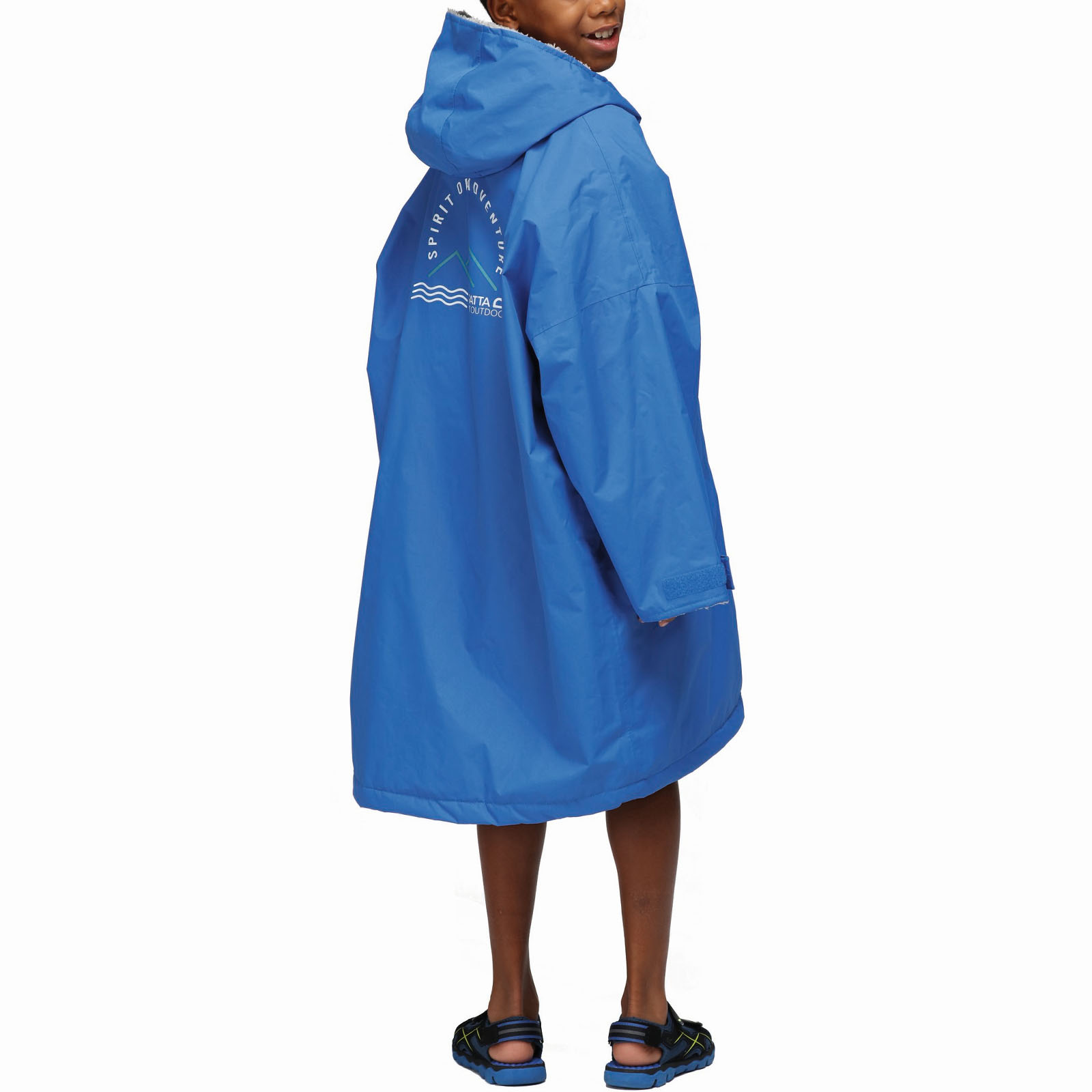 Regatta Kids Spirit Of Adventure Hooded Waterproof Warm Drying Changing Robe - Picture 88 of 150