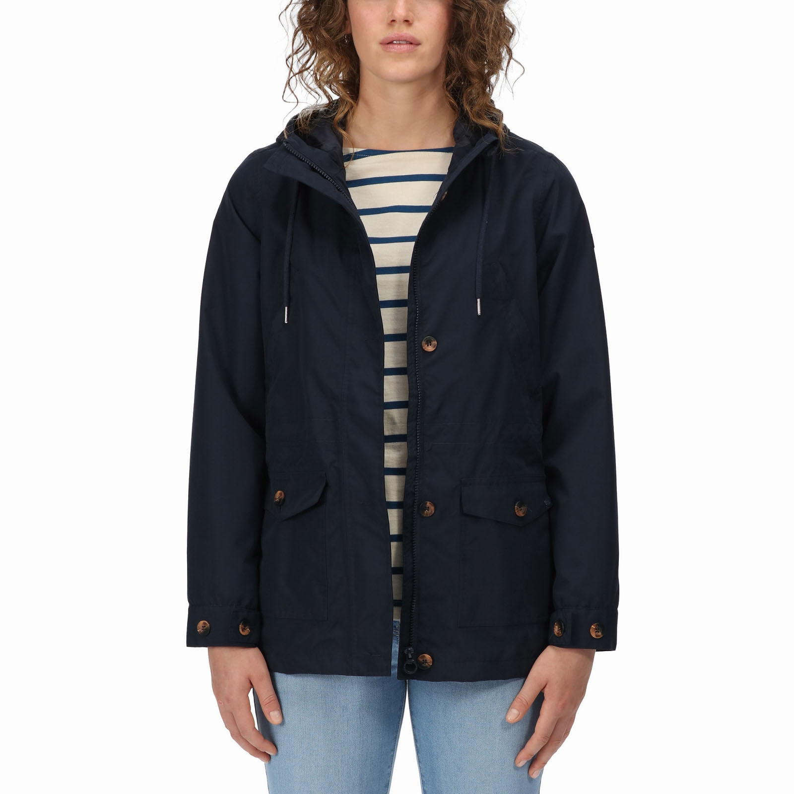 Regatta Womens Nahla Waterproof Lightweight Hooded Jacket Coat - Picture 7 of 13