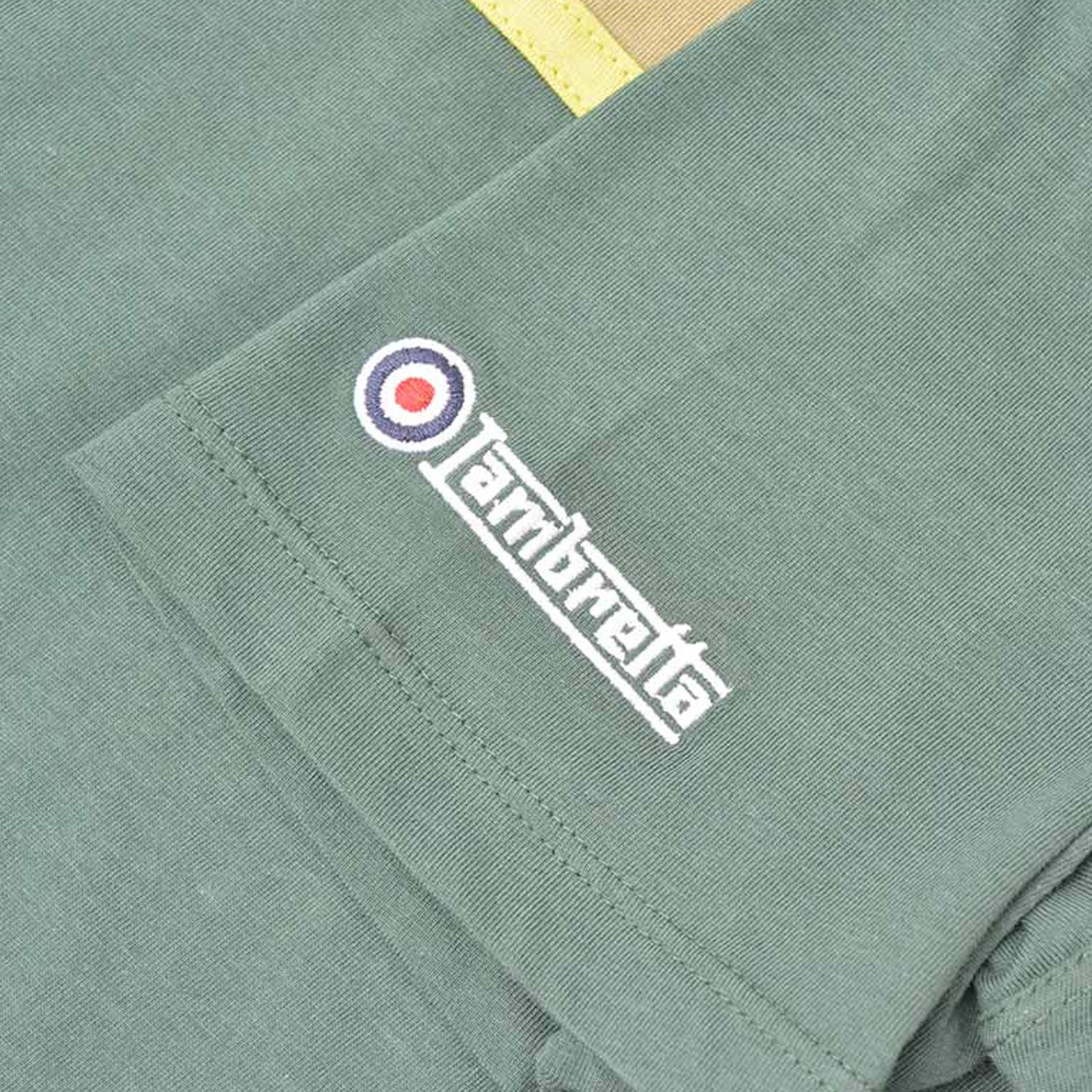 Lambretta Mens Paisley Panel Short Sleeve Crew Neck Cotton T-Shirt Top Tee - Picture 7 of 7