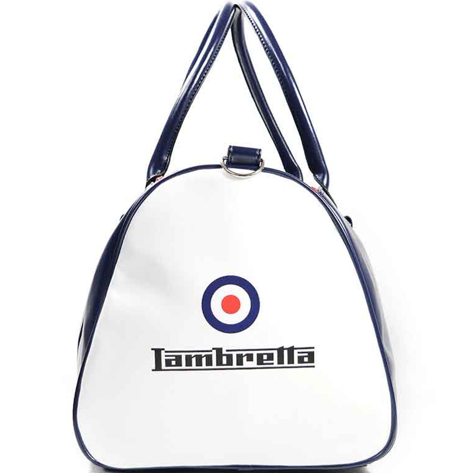 Lambretta Mens Retro Sports Zipped Faux Leather Bowling Style Duffle Holdall Bag - Picture 10 of 13