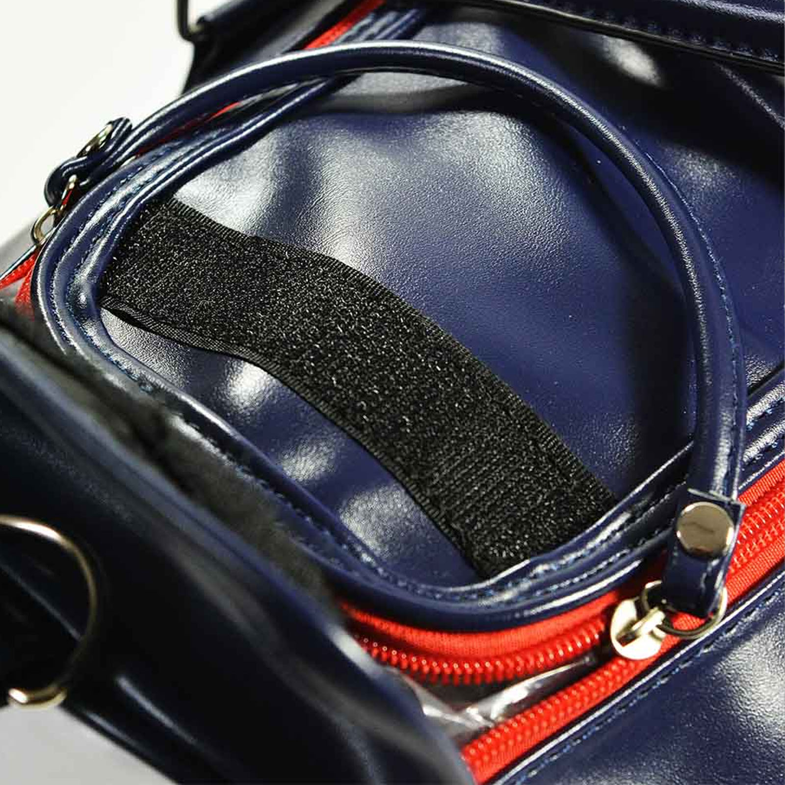Lambretta Mens Retro Sports Zipped Faux Leather Bowling Style Duffle Holdall Bag - Picture 12 of 13