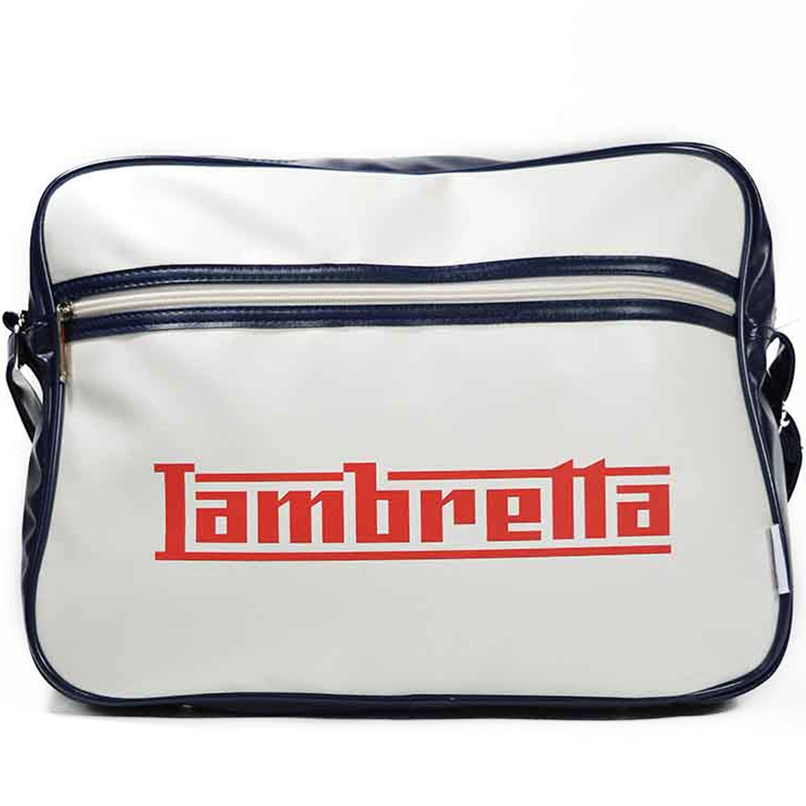 Lambretta Retro Flight Faux Leather Zipped Cross Body Satchel Bag - Picture 11 of 16