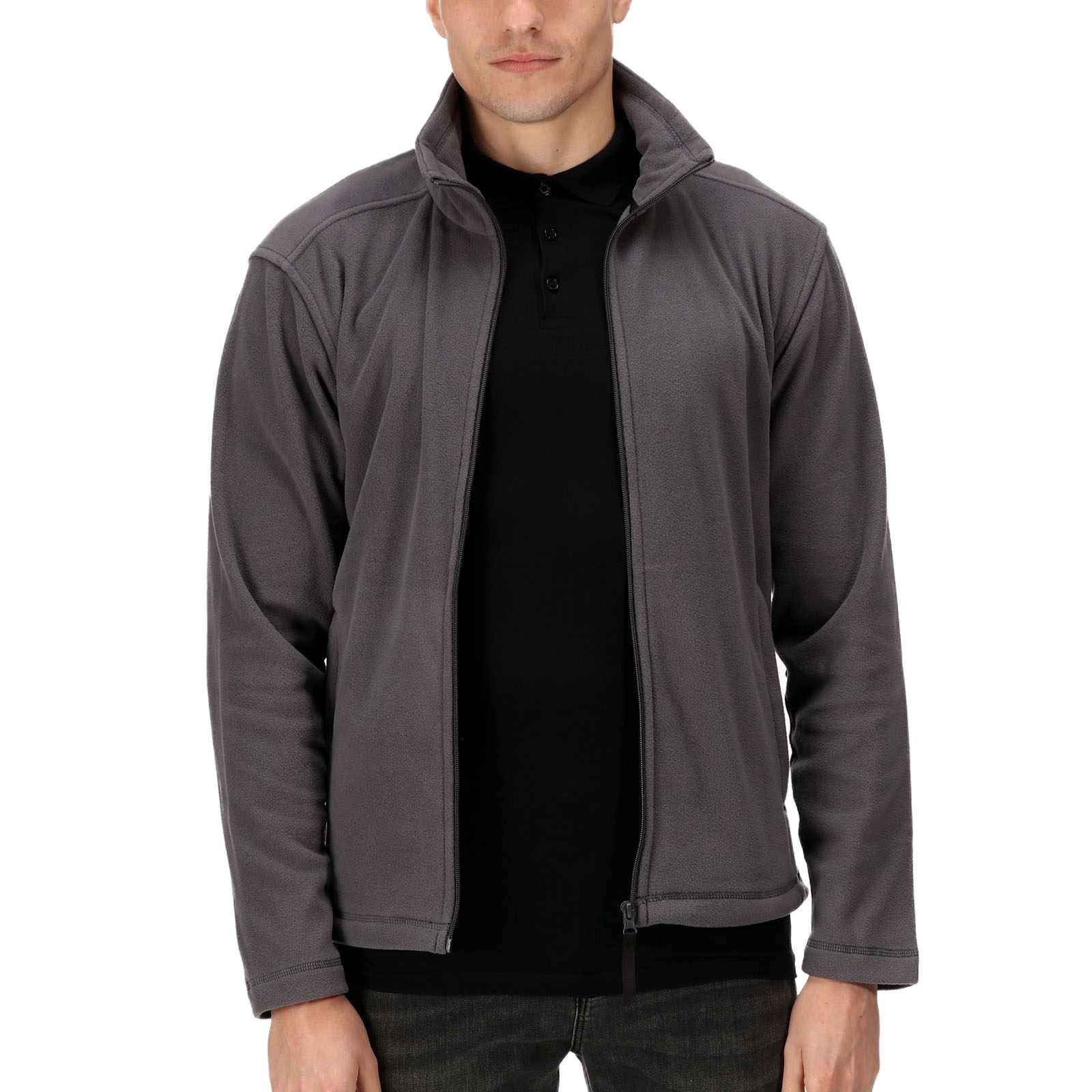 Regatta Professional Mens Micro Zip Warm Outdoor Full Zip Fleece Jacket - Picture 6 of 9