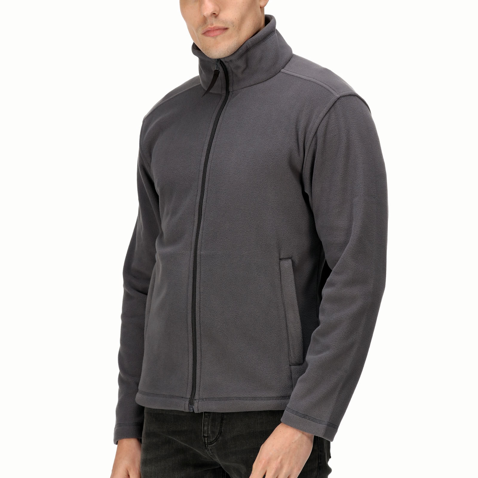 Regatta Professional Mens Micro Zip Warm Outdoor Full Zip Fleece Jacket - Picture 8 of 9