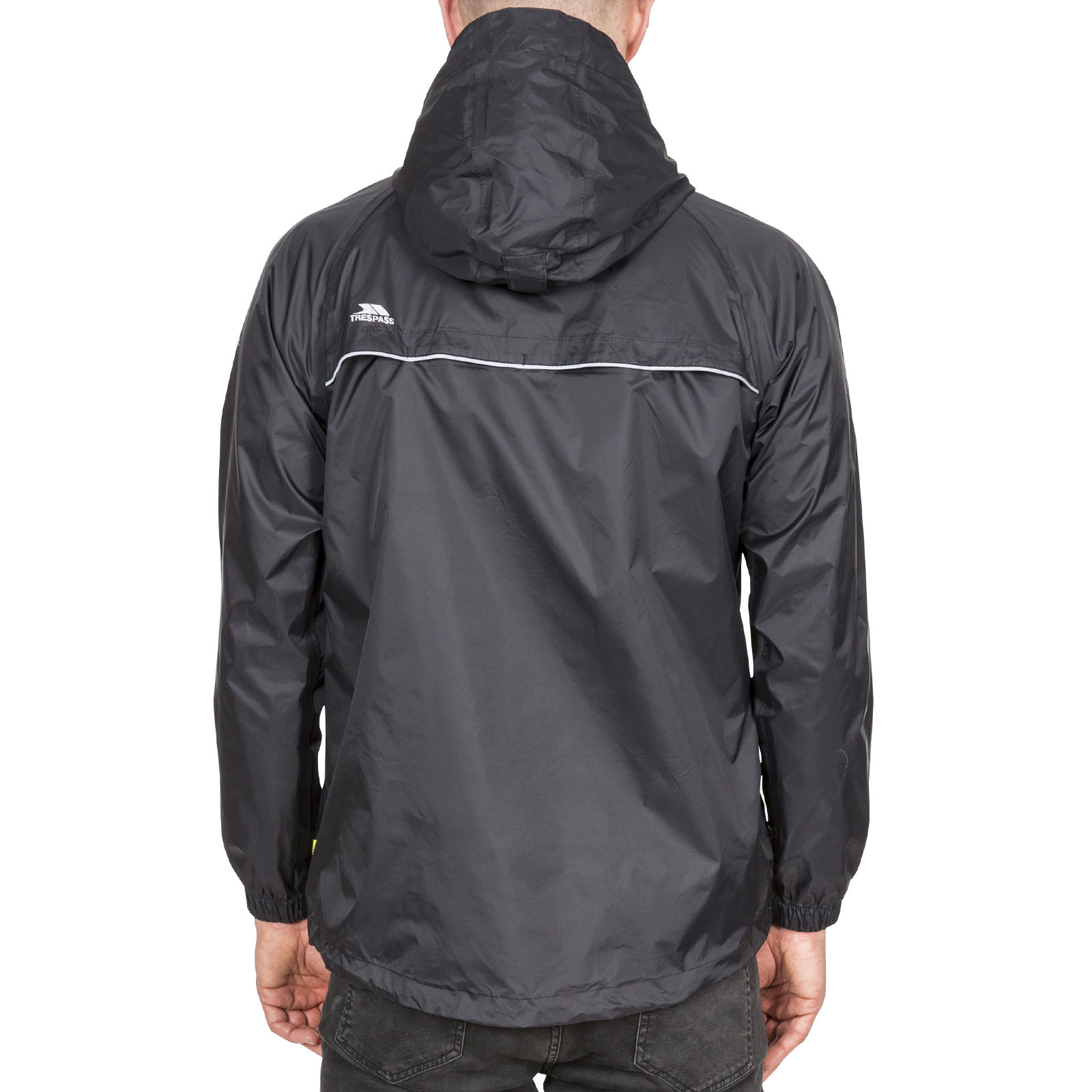 Trespass Mens Quikpac Waterproof Breathable Hooded Packable Jacket Coat - Picture 3 of 17