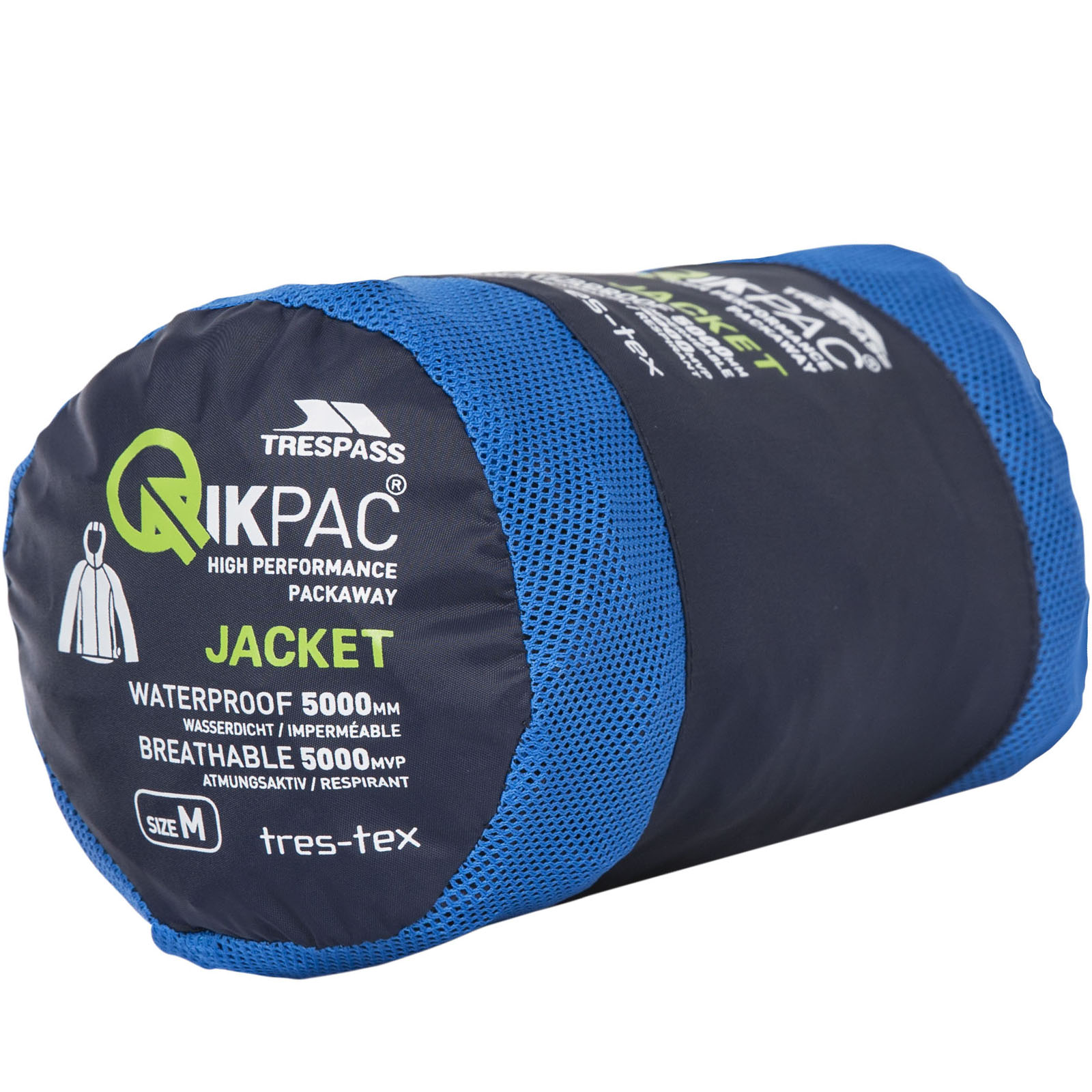 Trespass Mens Quikpac Waterproof Breathable Hooded Packable Jacket Coat - Picture 17 of 17