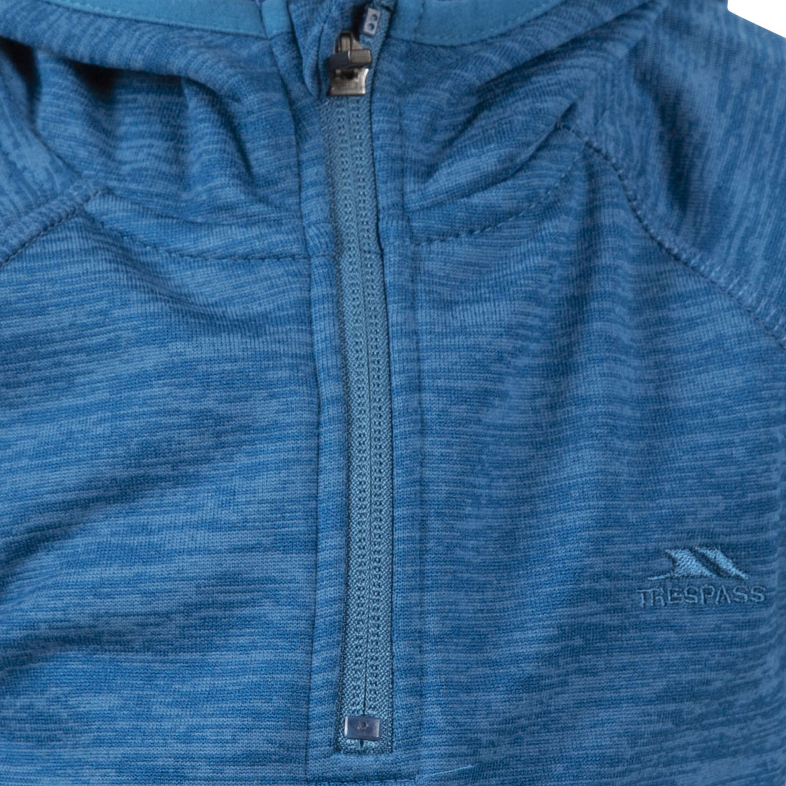 Trespass Kids Gladder Half Zip Hooded Warm Winter Pullover Fleece Jumper - Picture 8 of 9