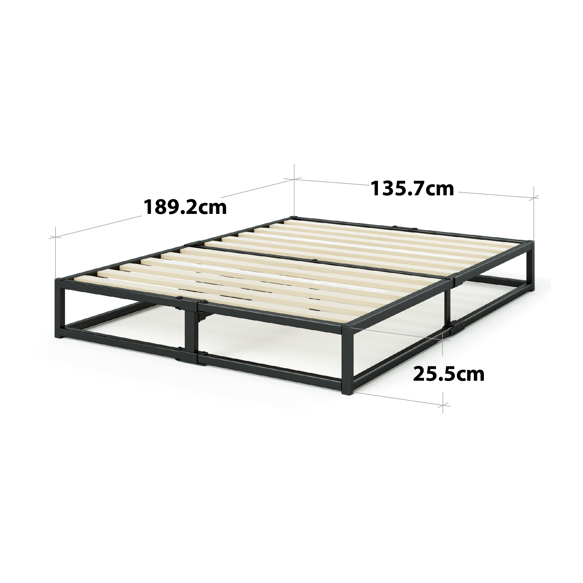 Zinus Bed Frame Queen Double Single King Heavy Duty Metal Base Wood Metal Slats - Picture 40 of 172