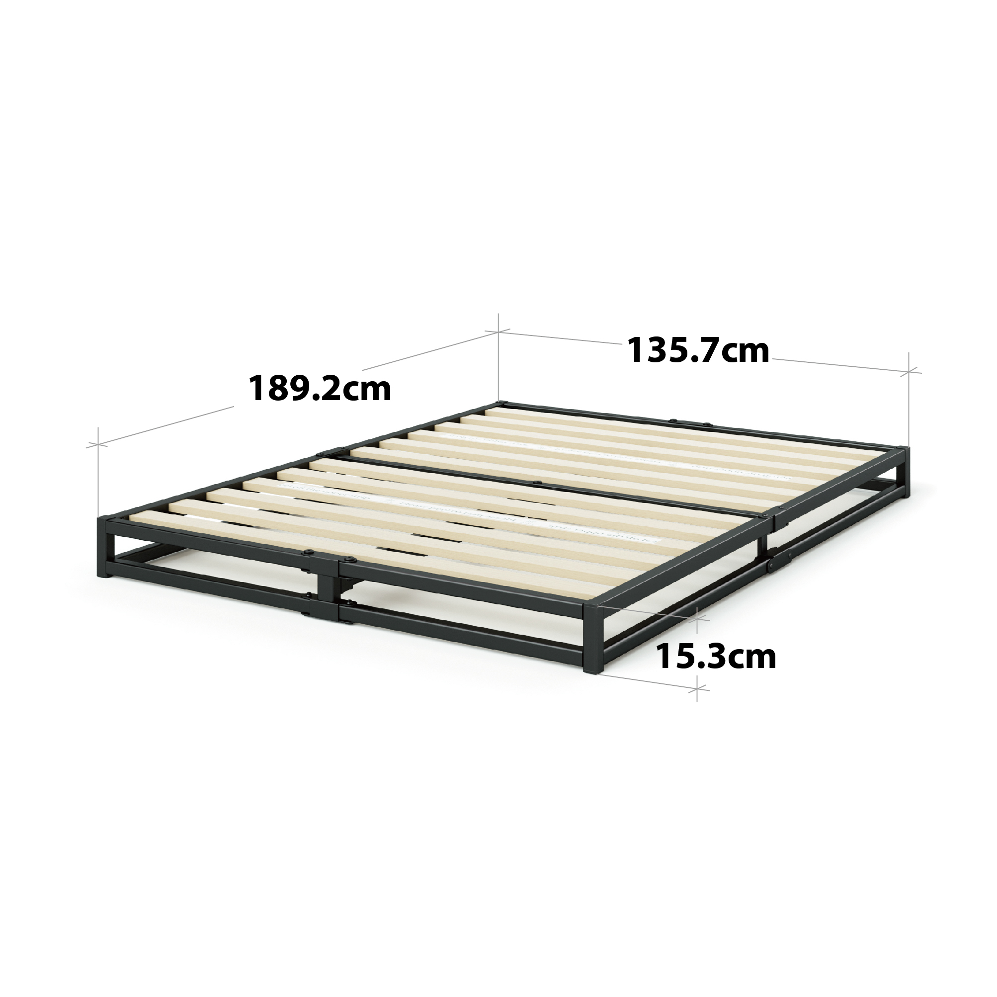 Zinus Bed Frame Queen Double Single King Heavy Duty Metal Base Wood Metal Slats - Picture 32 of 172