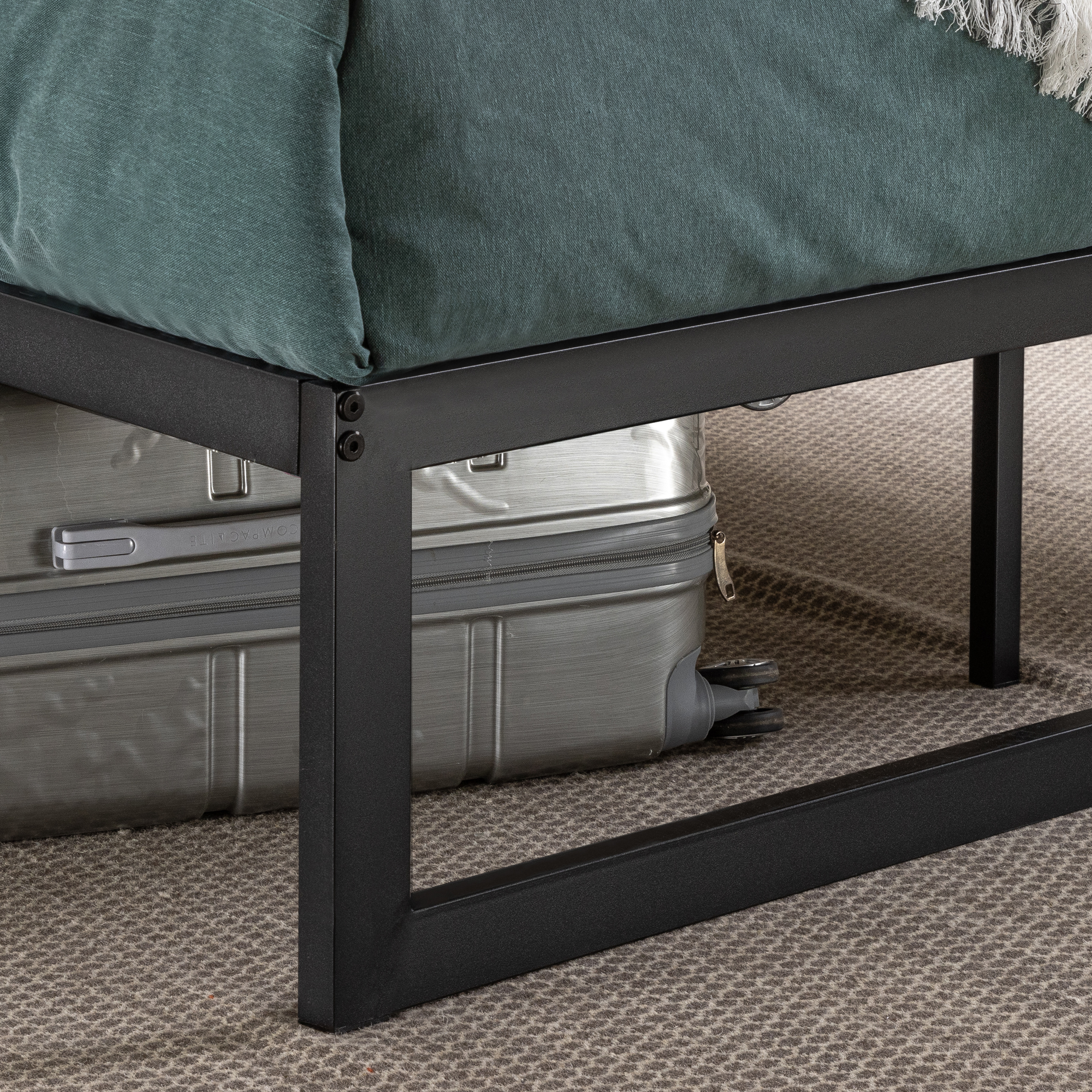 Zinus Bed Frame Queen Double Single King Heavy Duty Metal Base Wood Metal Slats - Picture 124 of 172