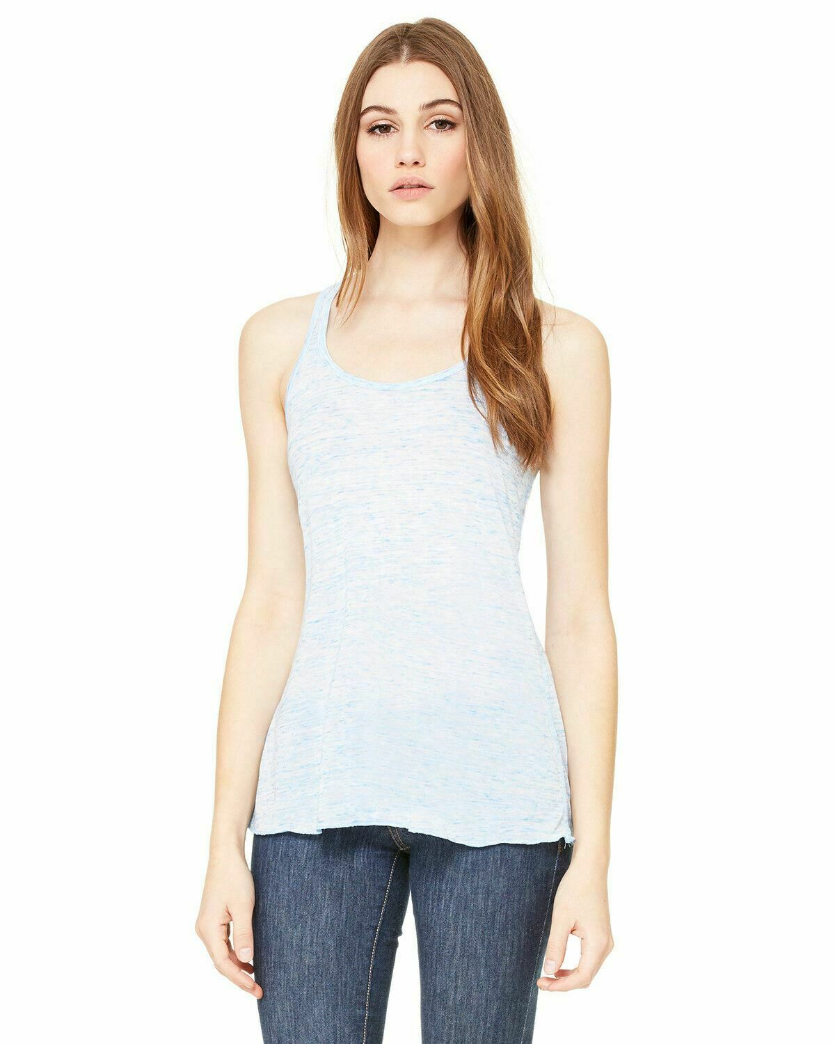 Bella Ladies Flowy Racerback Tank Top Women's XS, S, M, L, XL, 2XL 8800 B8800 - Picture 19 of 72