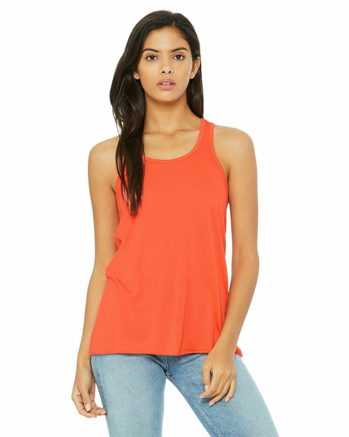 Bella Ladies Flowy Racerback Tank Top Women's XS, S, M, L, XL, 2XL 8800 B8800 - Picture 22 of 72