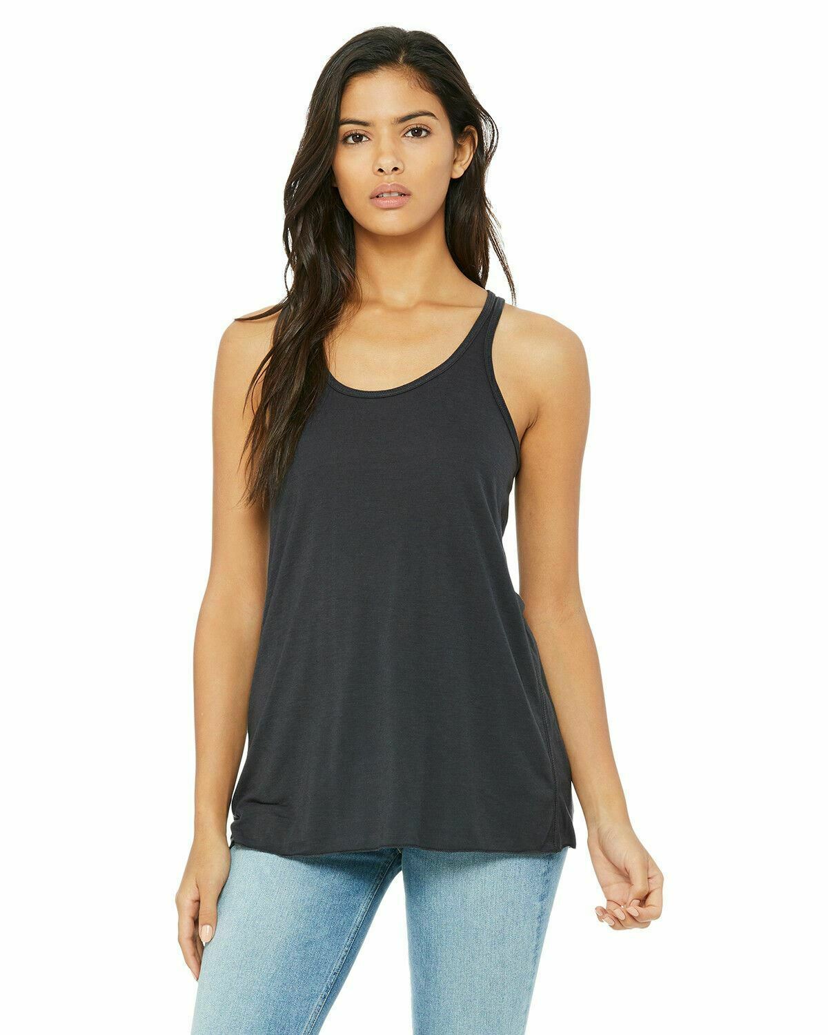 Bella Ladies Flowy Racerback Tank Top Women's XS, S, M, L, XL, 2XL 8800 B8800 - Picture 25 of 72