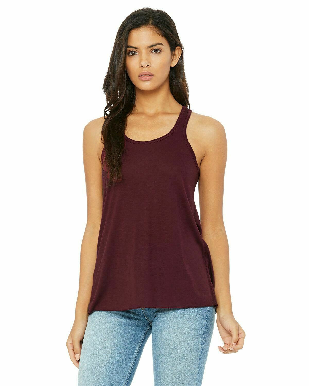 Bella Ladies Flowy Racerback Tank Top Women's XS, S, M, L, XL, 2XL 8800 B8800 - Picture 34 of 72