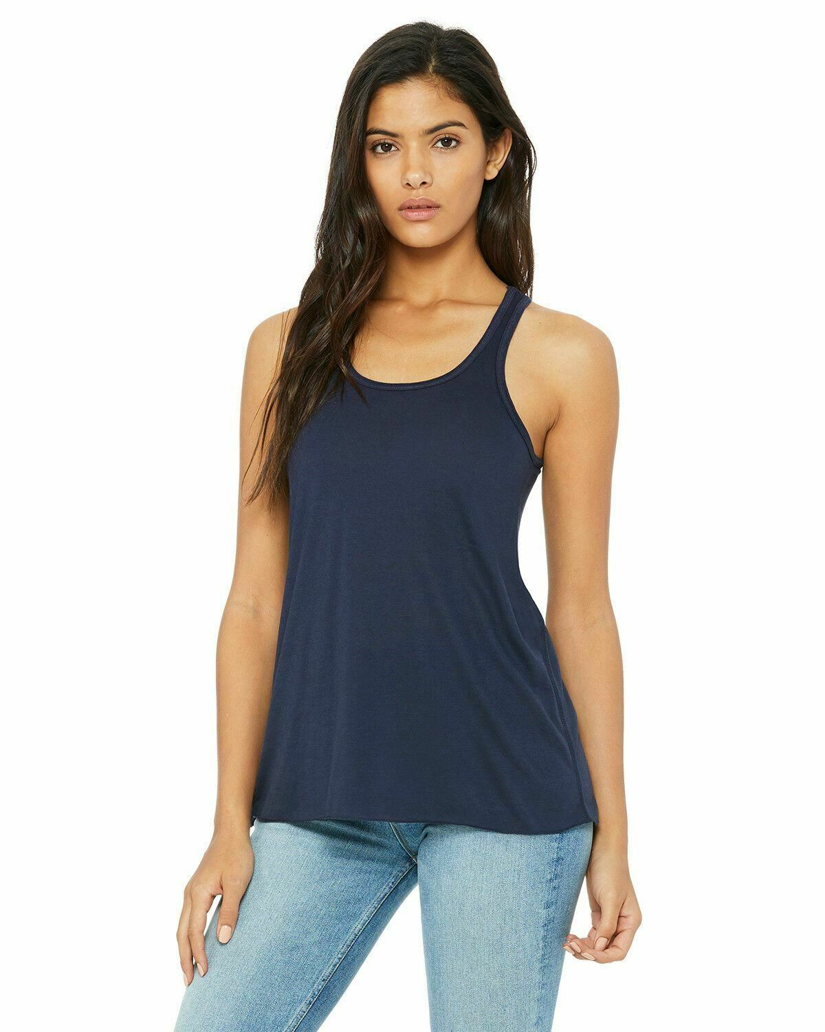 Bella Ladies Flowy Racerback Tank Top Women's XS, S, M, L, XL, 2XL 8800 B8800 - Picture 37 of 72