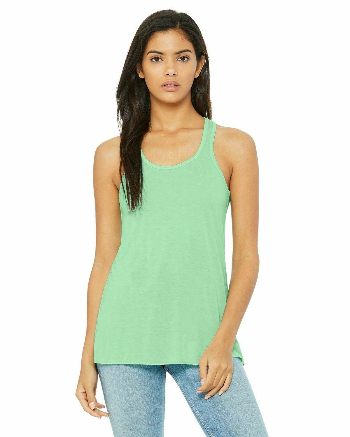 Bella Ladies Flowy Racerback Tank Top Women's XS, S, M, L, XL, 2XL 8800 B8800 - Picture 40 of 72