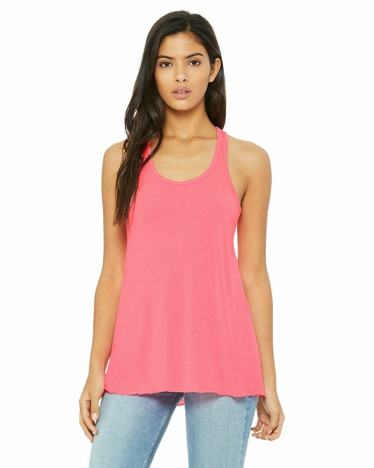 Bella Ladies Flowy Racerback Tank Top Women's XS, S, M, L, XL, 2XL 8800 B8800 - Picture 43 of 72