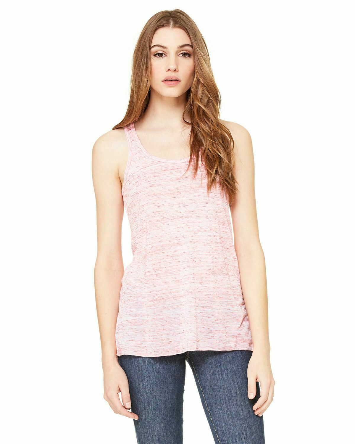 Bella Ladies Flowy Racerback Tank Top Women's XS, S, M, L, XL, 2XL 8800 B8800 - Picture 52 of 72