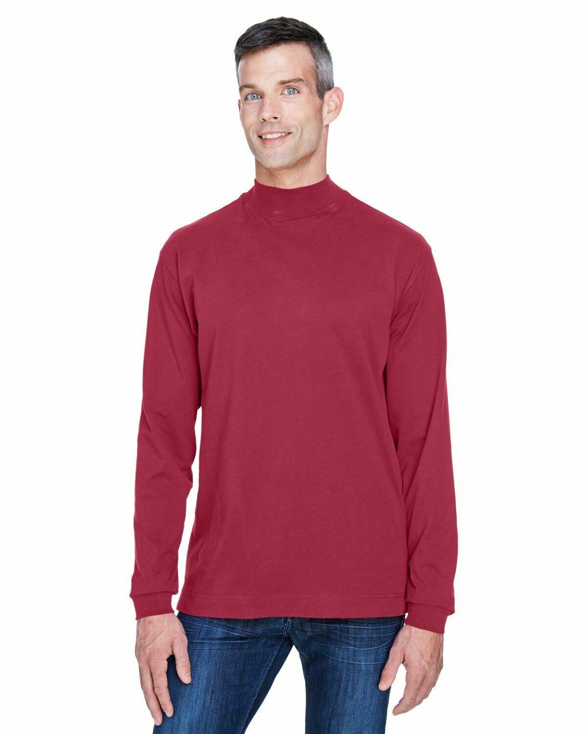 Devon & Jones D420 Adult Sueded Cotton Jersey Mock Turtleneck S-4XL New - Picture 16 of 33