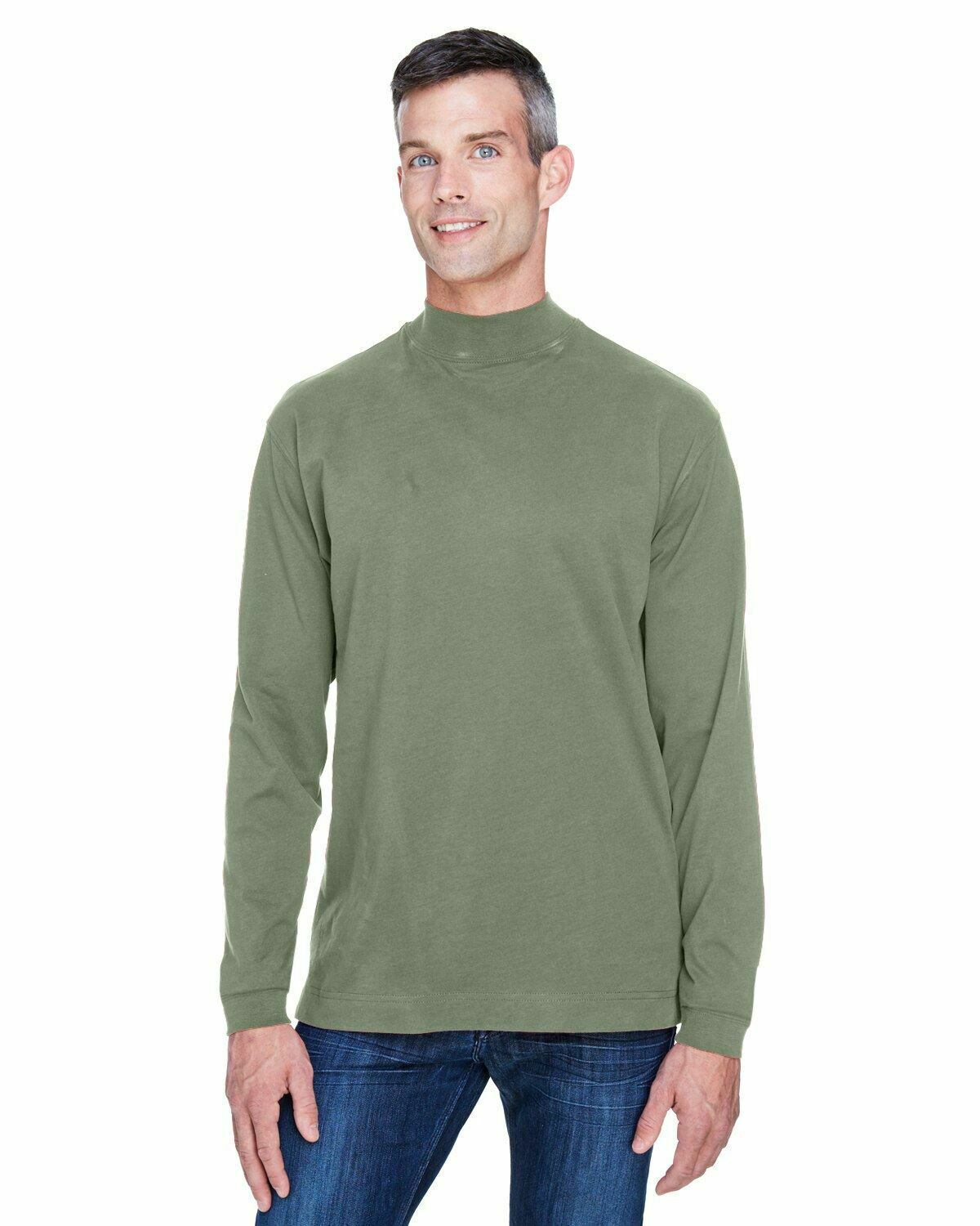 Devon & Jones D420 Adult Sueded Cotton Jersey Mock Turtleneck S-4XL New - Picture 19 of 33