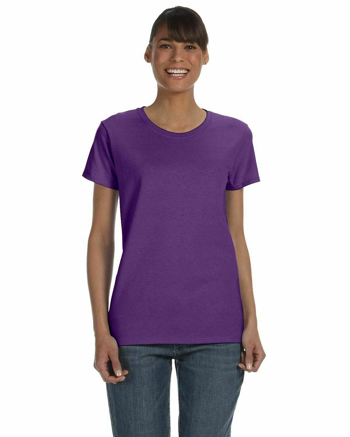 Gildan Ladies T Shirts 5000L Heavyweight Cotton Short Sleeve Blank Tee S-3XL - Picture 34 of 63