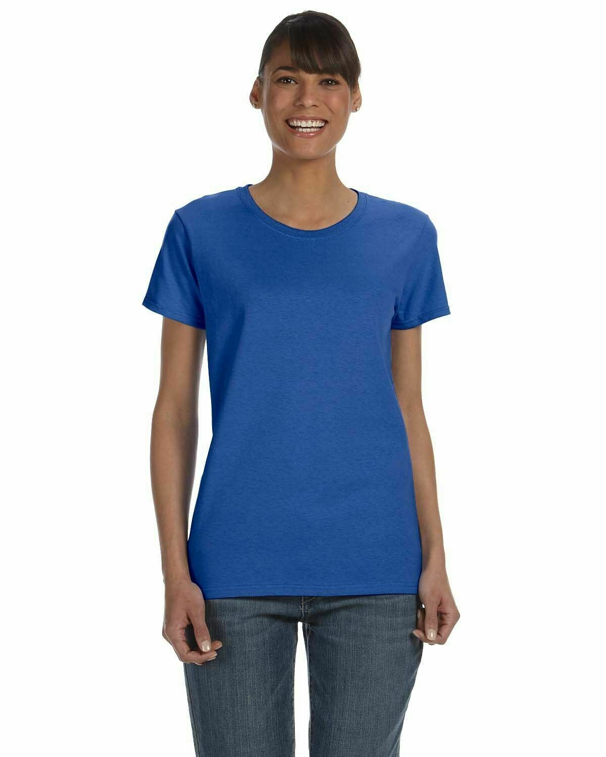 Gildan Ladies T Shirts 5000L Heavyweight Cotton Short Sleeve Blank Tee S-3XL - Picture 40 of 63