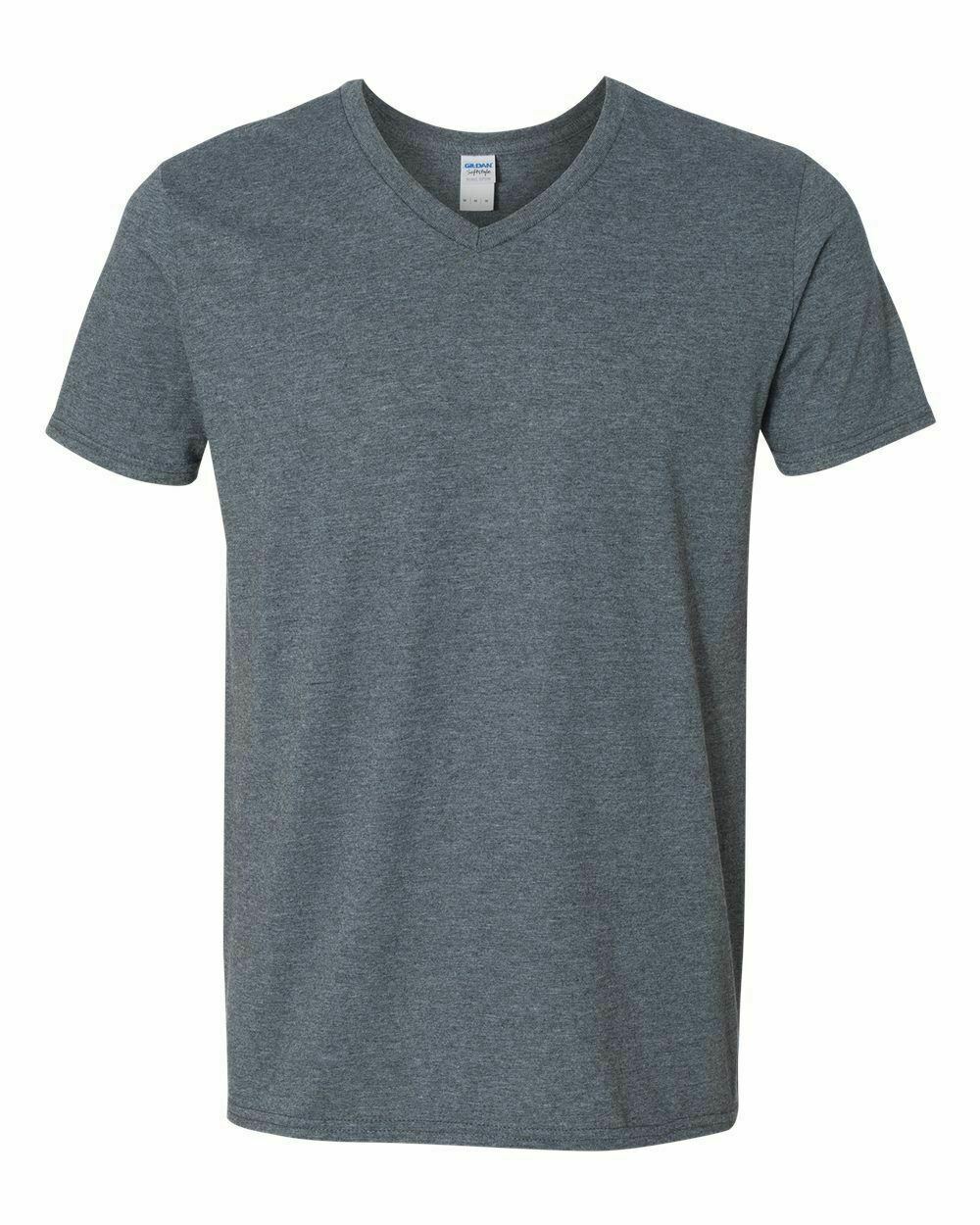 Gildan Mens Short Sleeve V Neck Softstyle Ring Spun T Shirt Blank S-3XL 64V00 - Picture 13 of 39