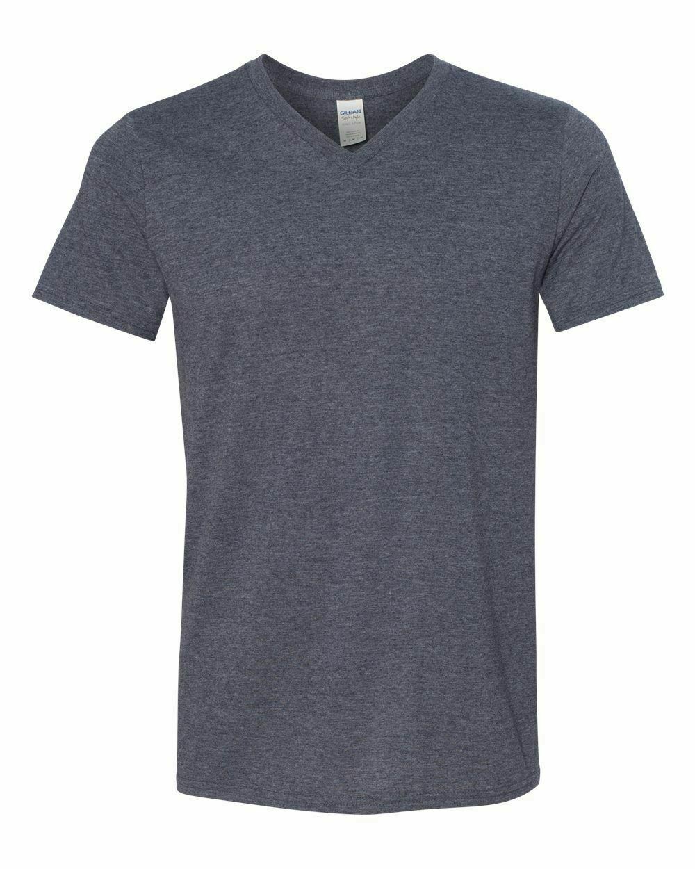 Gildan Mens Short Sleeve V Neck Softstyle Ring Spun T Shirt Blank S-3XL 64V00 - Picture 19 of 39