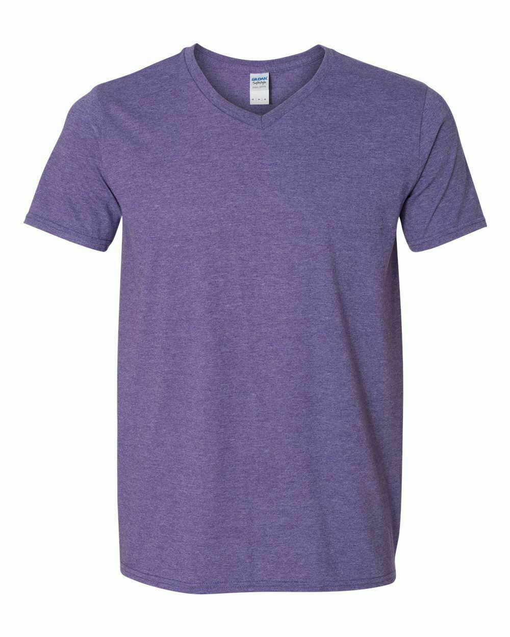 Gildan Mens Short Sleeve V Neck Softstyle Ring Spun T Shirt Blank S-3XL 64V00 - Picture 25 of 39