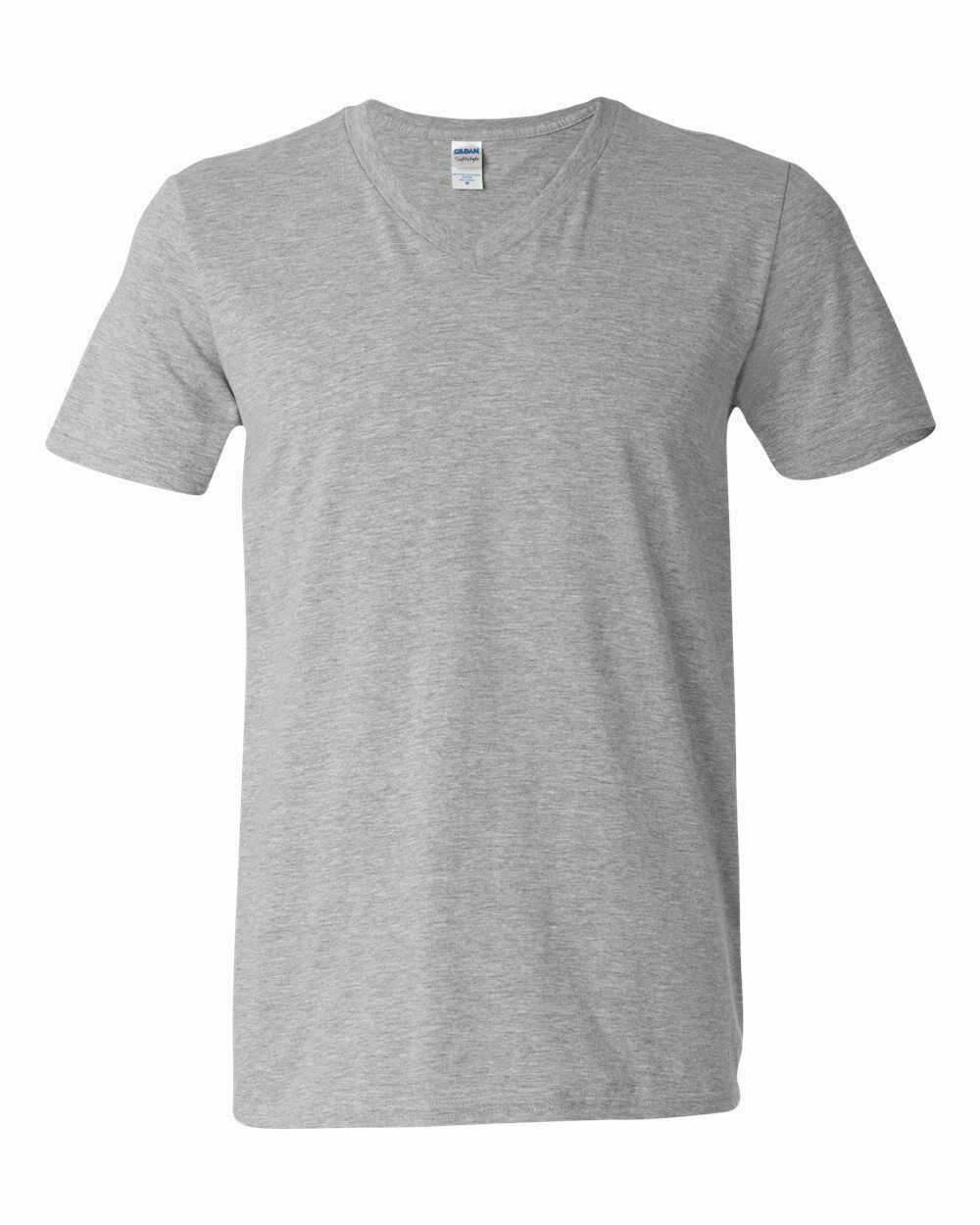 Gildan Mens Short Sleeve V Neck Softstyle Ring Spun T Shirt Blank S-3XL 64V00 - Picture 37 of 39