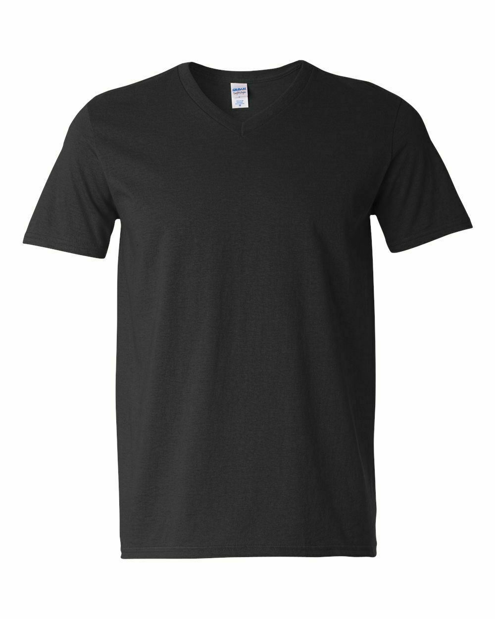 Gildan Mens Short Sleeve V Neck Softstyle Ring Spun T Shirt Blank S-3XL 64V00 - Picture 4 of 39