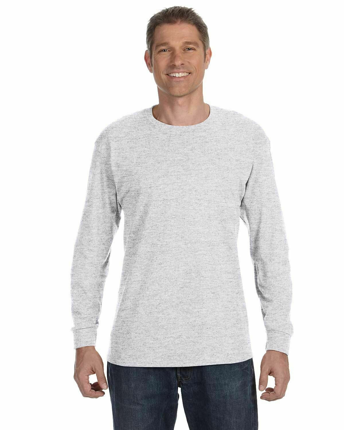 Hanes 5586 Unisex 6.1 oz. Long-Sleeve T-Shirt - Picture 13 of 54