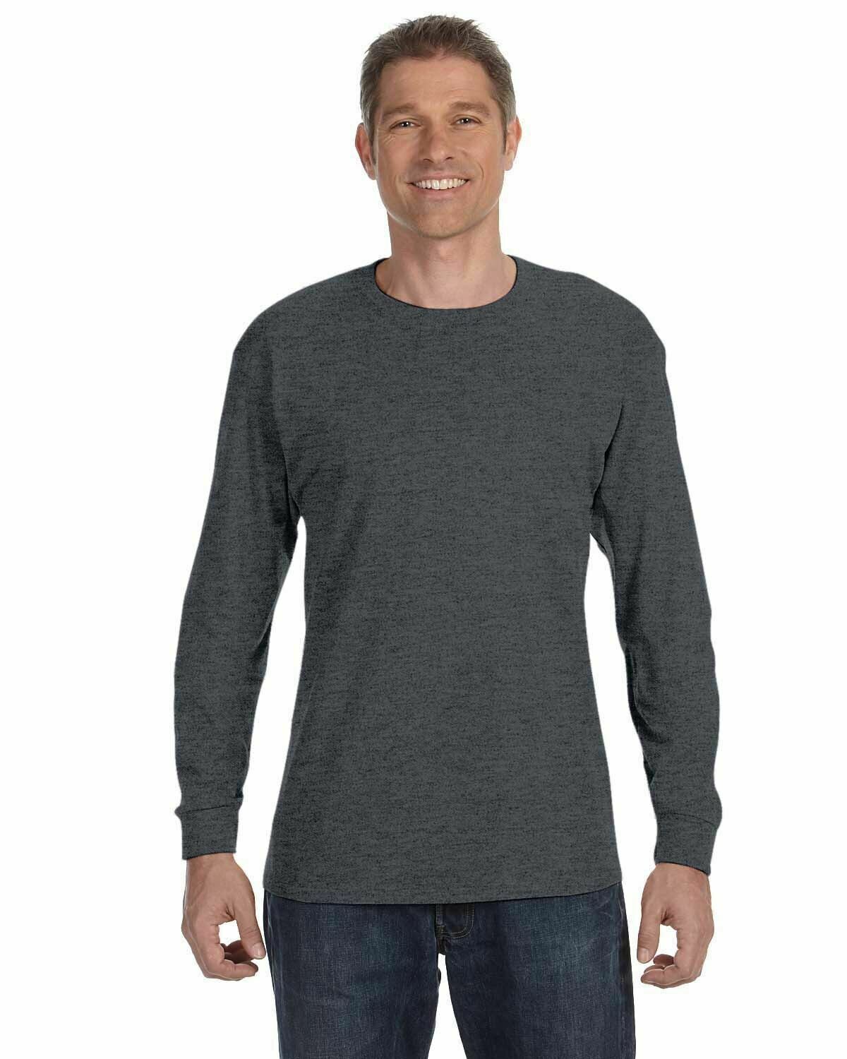Hanes 5586 Unisex 6.1 oz. Long-Sleeve T-Shirt - Picture 19 of 54
